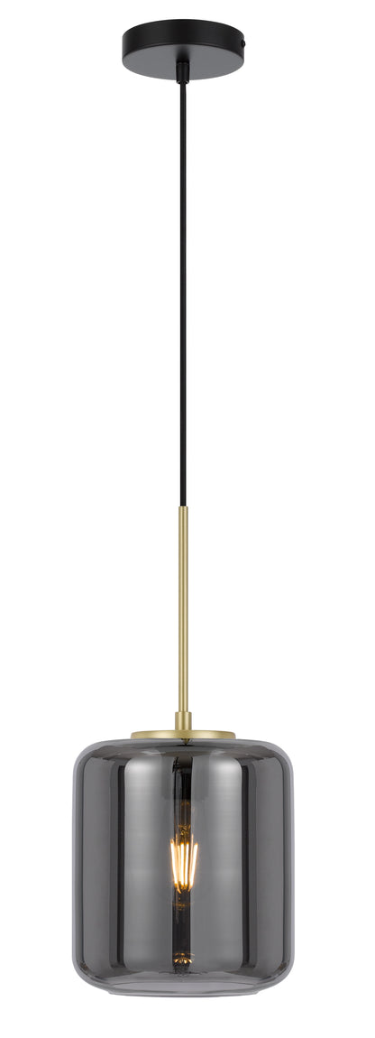 TFS SMALL PENDANT 25wE27max D:210 H:230 cab:2m BRASS MATT/SMOKE