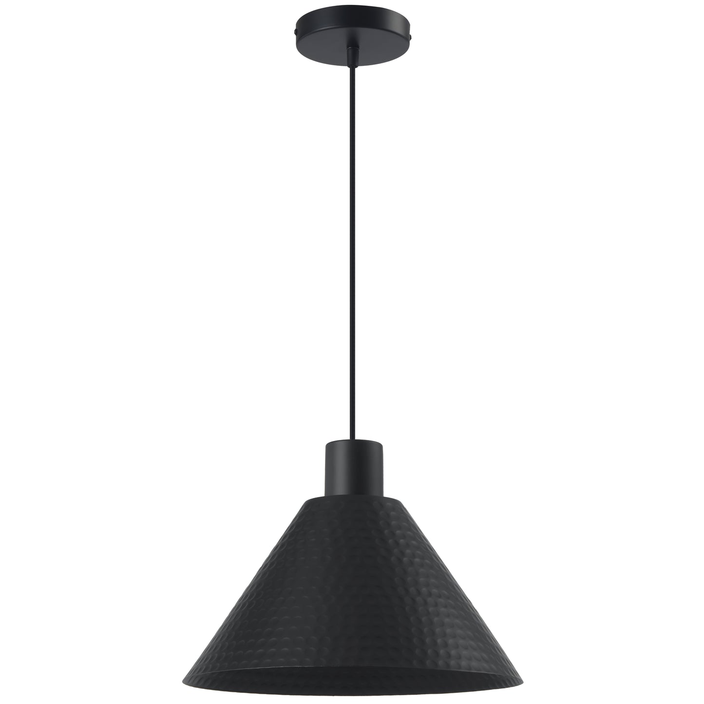 TFS 32CM PENDANT 25wE27max D320 H170 TEX 2M BLACK SATIN