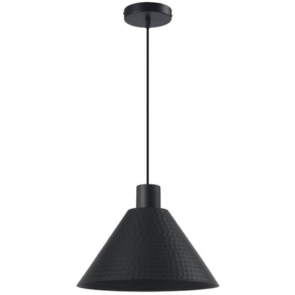 TFS 32CM PENDANT 25wE27max D320 H170 TEX 2M BLACK SATIN