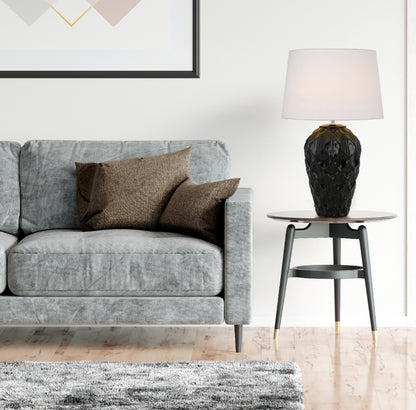 TFS CERAMIC TABLE LAMP 25wE27max D:400 H:640 BLACK / WHITE