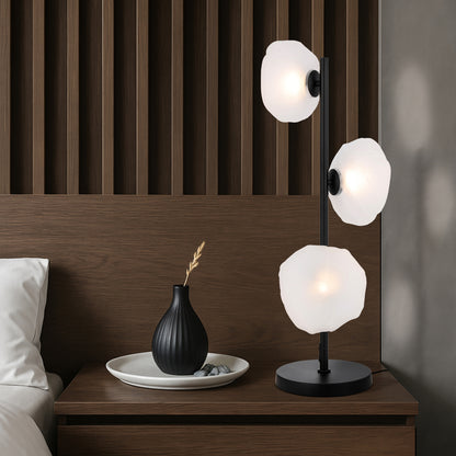 Calais TFS TABLE LAMP 3 LTS 3x6wG9max H900 GLASS D200 BLACK / FROST GLASS