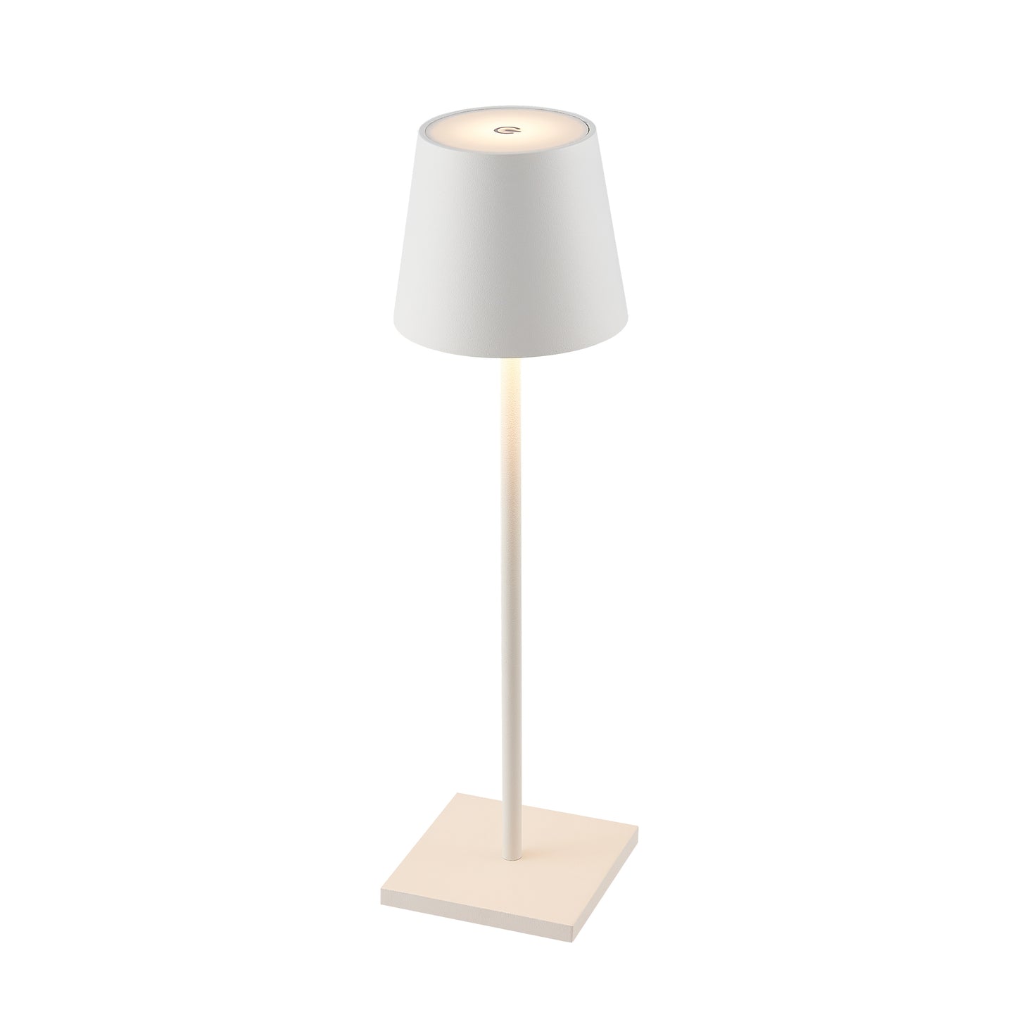 TFS RECHARGEABLE TABLE LAMP 3wLED D108 H380 IP54 1.5M 3000 K 300LM 2X2000mah WHITE SAND