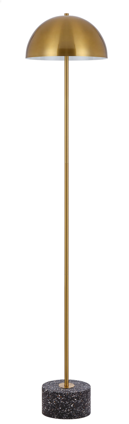 TFS FLOOR LAMP 2x25wE27max D:300 H:1500 cable2.0 foot swt BLACK TERRAZZO/ANT GOLD
