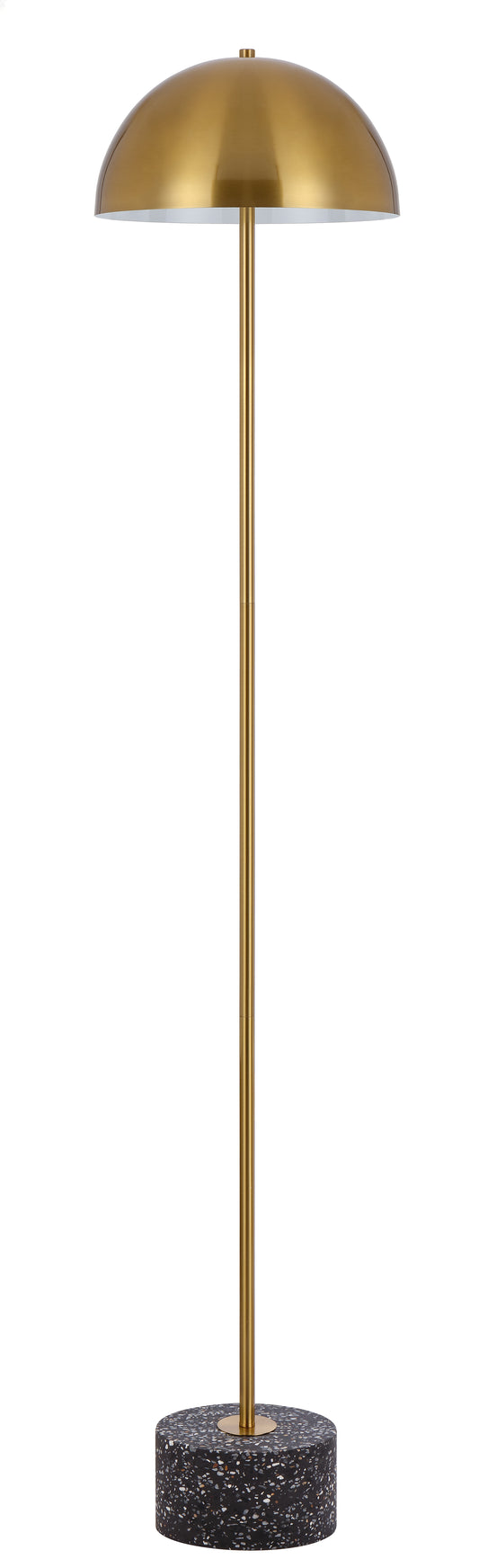 TFS FLOOR LAMP 2x25wE27max D:300 H:1500 cable2.0 foot swt BLACK TERRAZZO/ANT GOLD