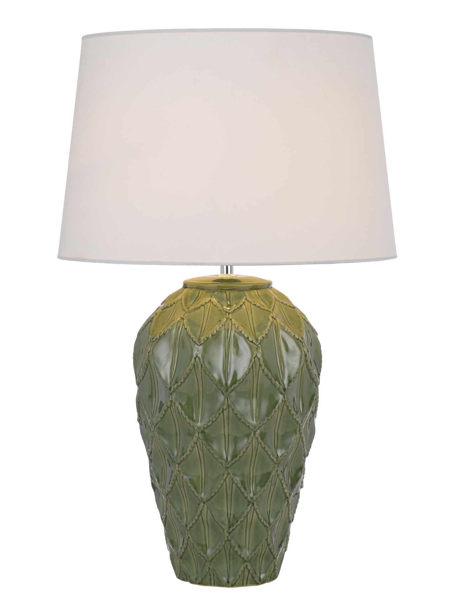 TFS CERAMIC TABLE LAMP 25wE27max D:400 H:640 GREEN / WHITE