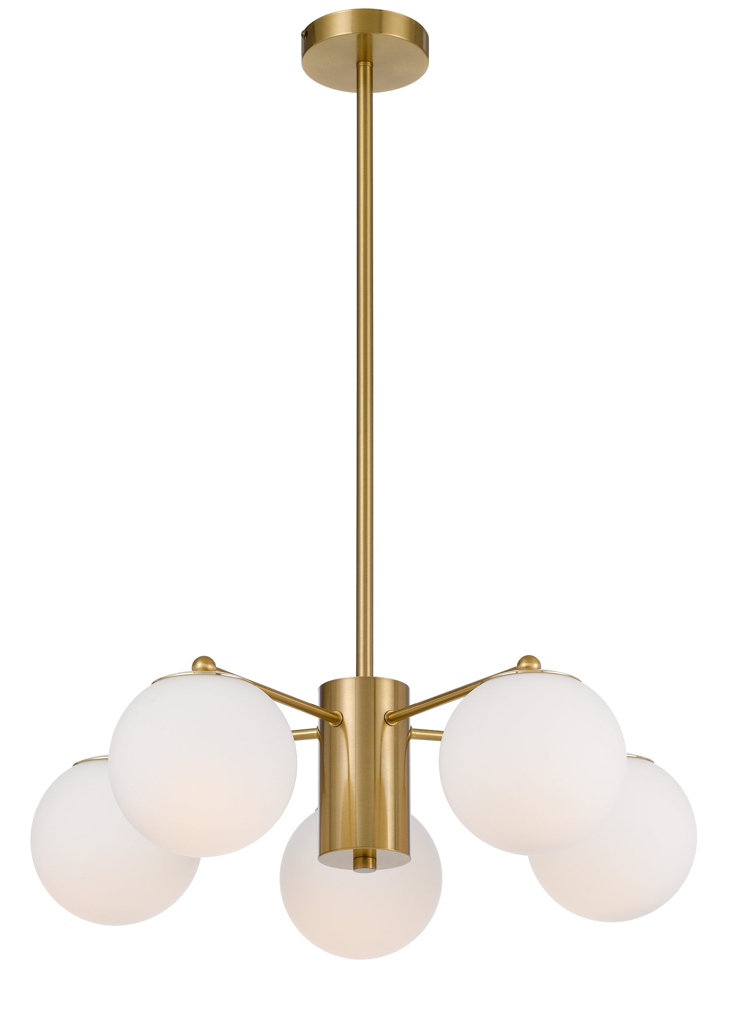 TFS 5LT PENDANT 5x25wE27 D:600 H:185 ANTI GOLD & OPAL MATT ROD:2*600+1*300