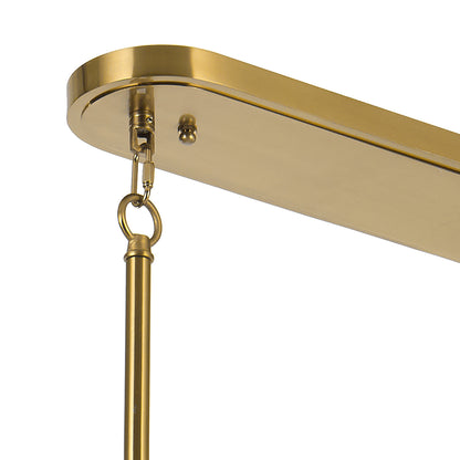 TFS 16LT RECTANGLE PENDANT 16x25wE14max L:1500 H:300 W300 BRASS / 16pcs FROST GLASS