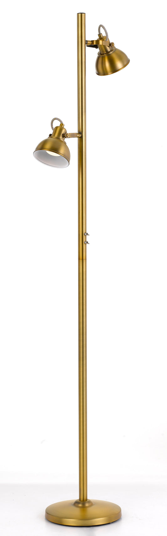 TFS FLOOR LAMP 6wGU10max D:110 H:1500 DLB SWITCH ON POLE - ANT BRASS