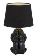 TFS CERAMIC TABLE LAMP 25wE27max H:380 D:215 BLACK/BLACK