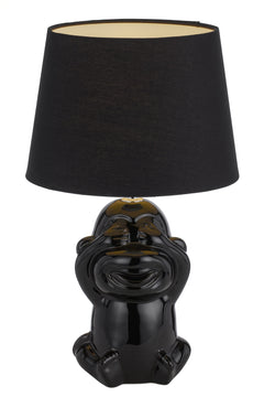 TFS CERAMIC TABLE LAMP 25wE27max H:380 D:215 BLACK/BLACK