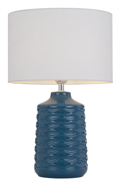 TFS CERAMIC TABLE LAMP 25wE27max H:425 D:280 BLUE/WHITE