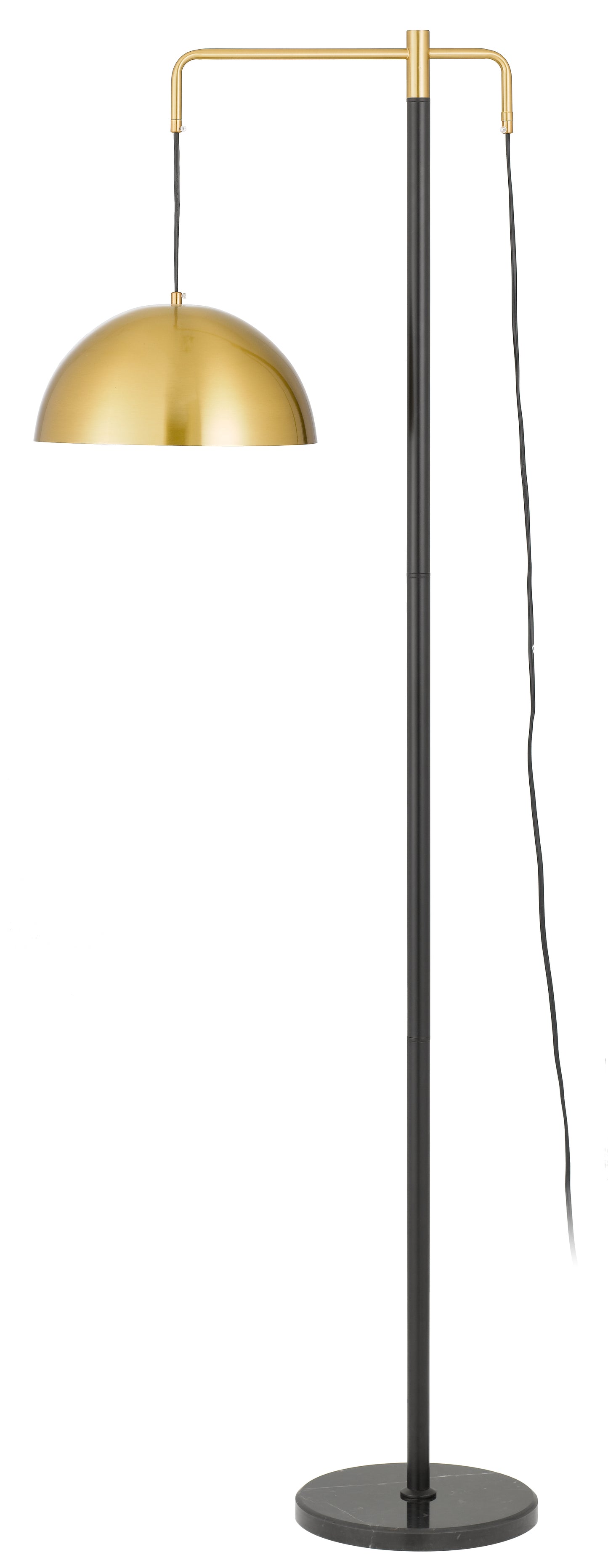 TFS FLOOR LAMP 25wE27max L:515 H:1610 Foot Switch BLACK / ANTIQUE GOLD