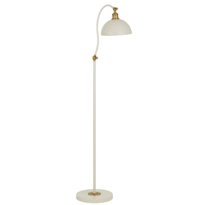 TFS FLOOR LAMP 25wE27max L375 W280 H:1550 SHADE D:250 H:215 BEIGE SATIN/ BRASS