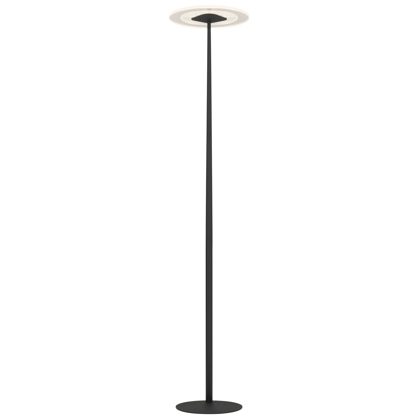 TFS LED FLOOR LAMP 12wLED 3CCT DIM 1800LM H1550 D350 footswth BLACK SAND