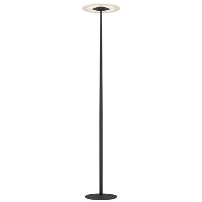 TFS LED FLOOR LAMP 12wLED 3CCT DIM 1800LM H1550 D350 footswth BLACK SAND