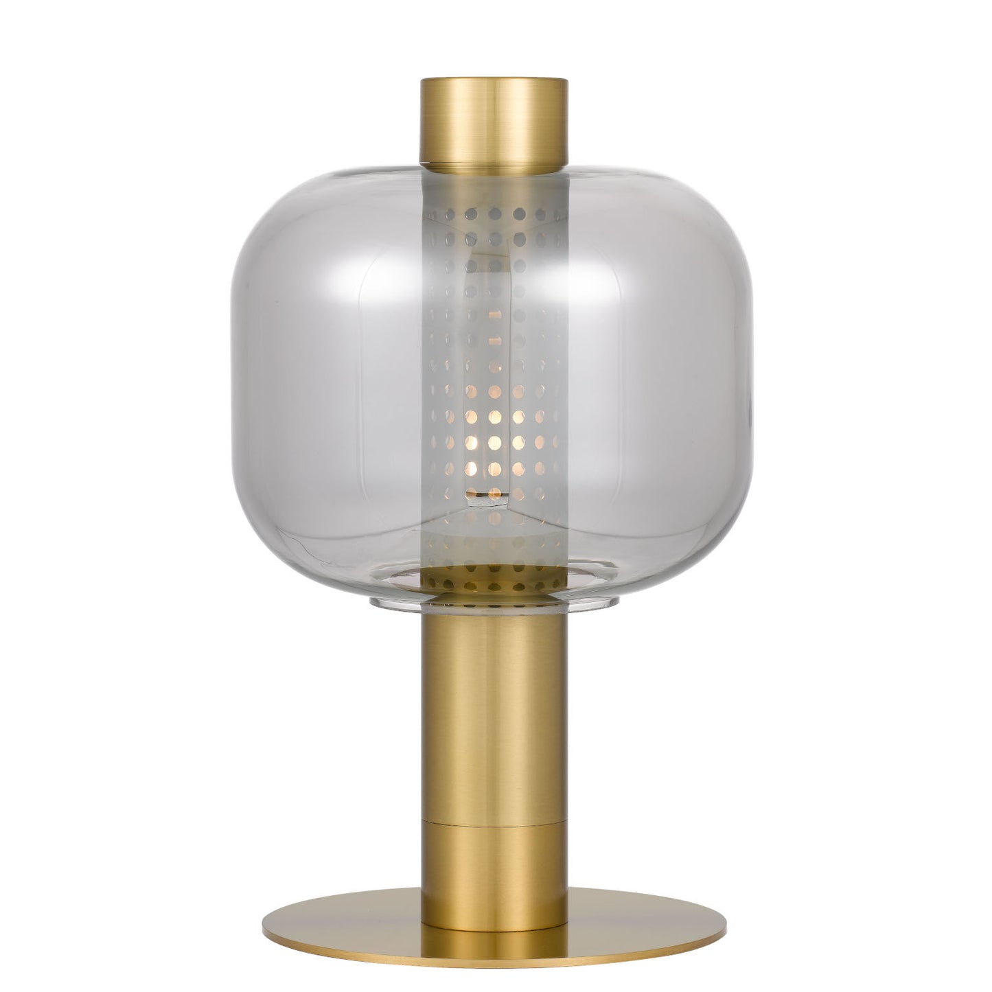 TFS TABLE LAMP 25wE27max D:250 H:400 Inline Switch GOLD / SMOKE