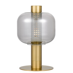 TFS TABLE LAMP 25wE27max D:250 H:400 Inline Switch GOLD / SMOKE