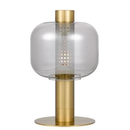 TFS TABLE LAMP 25wE27max D:250 H:400 Inline Switch GOLD / SMOKE