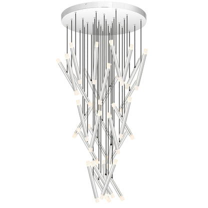 TFS PENDANT 60*1.5wLED canopy D:600 PVC 3M 3000K IP20 NON-DIM CHROME