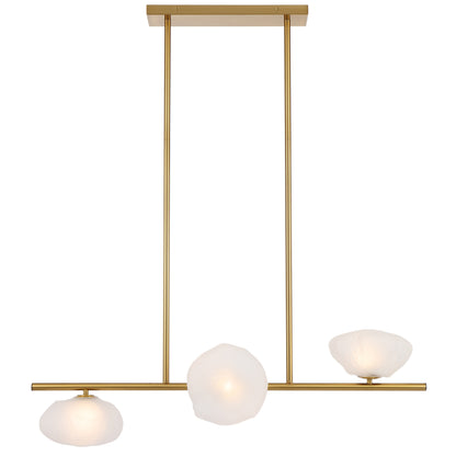 Amiens TFS 3 HORIZONTAL LTS PENDANT 3x6wG9max GLASS D200 ANT GOLD / FROST GLASS