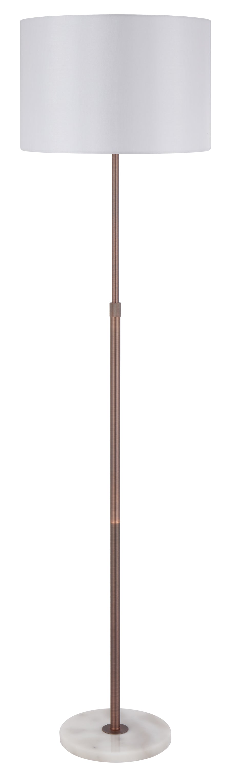 TFS FLOOR LAMP 25wE27max H:1600max D:400 foot switch WHITE MARBLE / BRONZE / IVORY