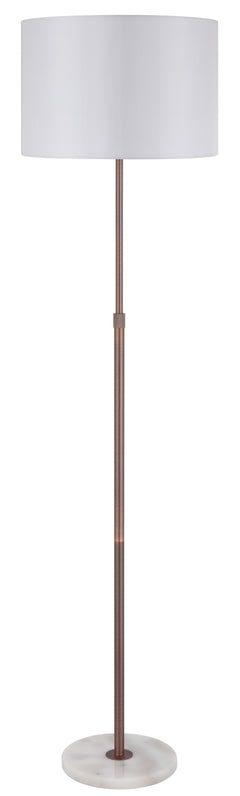 TFS FLOOR LAMP 25wE27max H:1600max D:400 foot switch WHITE MARBLE / BRONZE / IVORY