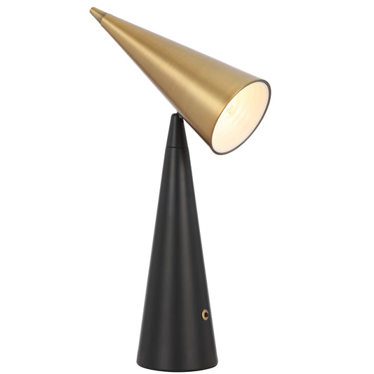 TFS TABLE LAMP 25wE27max L230 W110 H515 inline SWT BLACK / BRASS