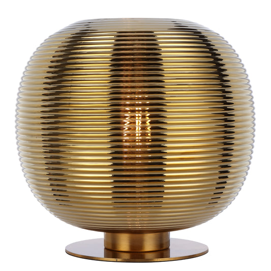 Tarragona TFS TABLE LAMP 25wE27max D:250 H:260 inline Switch ANT GOLD BASE / GOLD GLASS