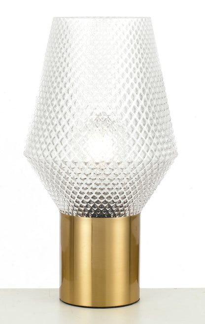 TFS TABLE LAMP 25wE27max D200 H350 CLEAR / ANT.GOLD
