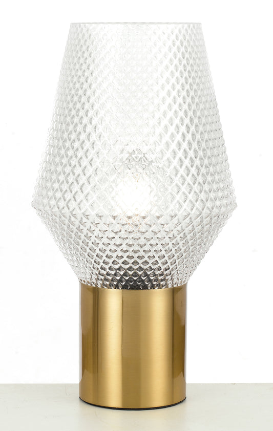 TFS TABLE LAMP 25wE27max D200 H350 CLEAR / ANT.GOLD