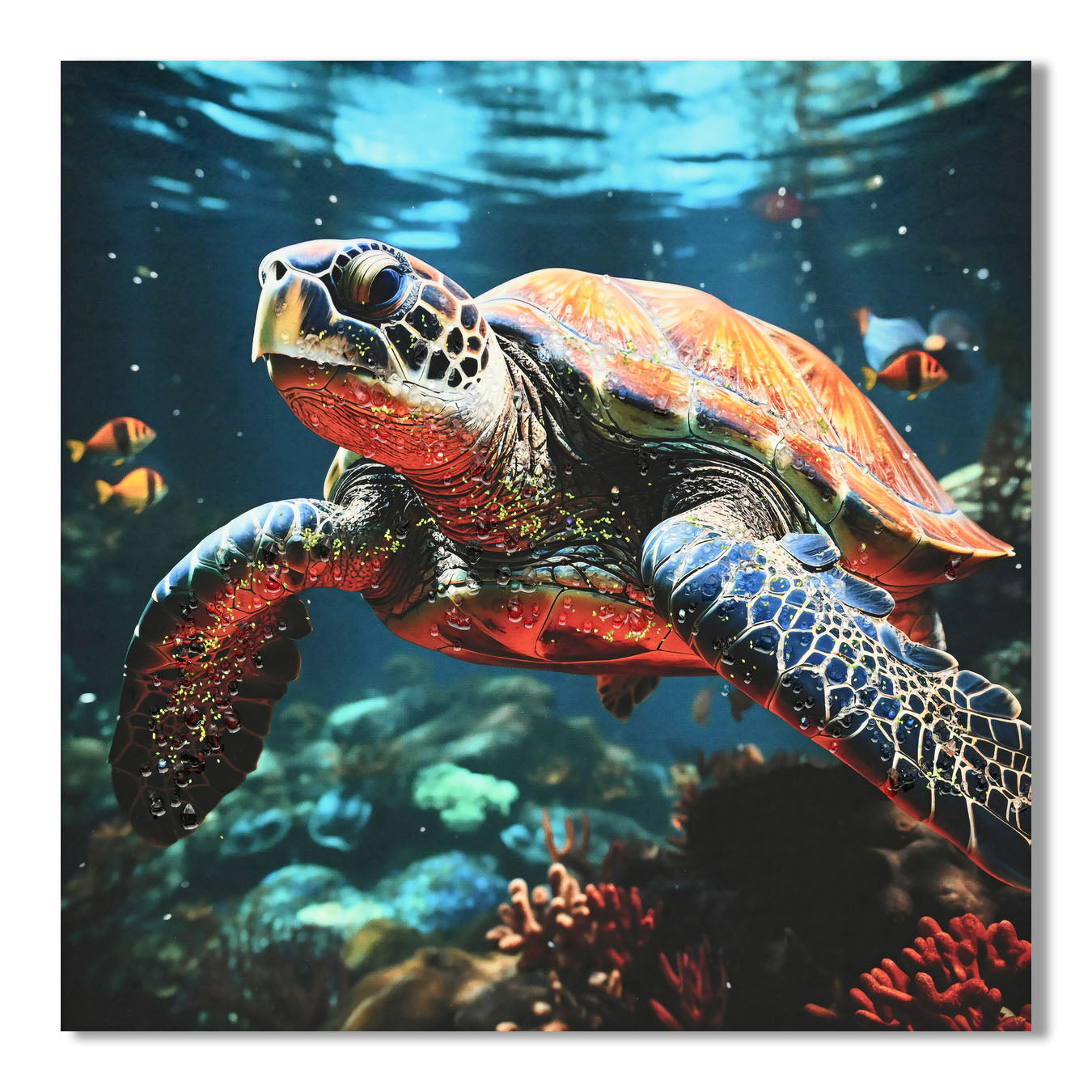 Glossy Acrylic Turtle Canvas Print