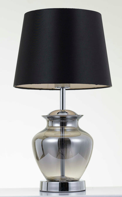 TFS TABLE LAMP 25wE27max D 300 H 480 CL-SW CHROME / SMOKE / BLACK