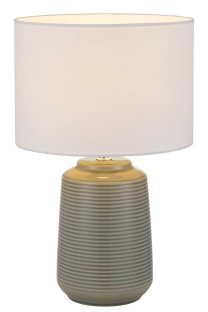 TFS CERAMIC TABLE LAMP 25wE27max H:425 D:260 GREY/WHITE