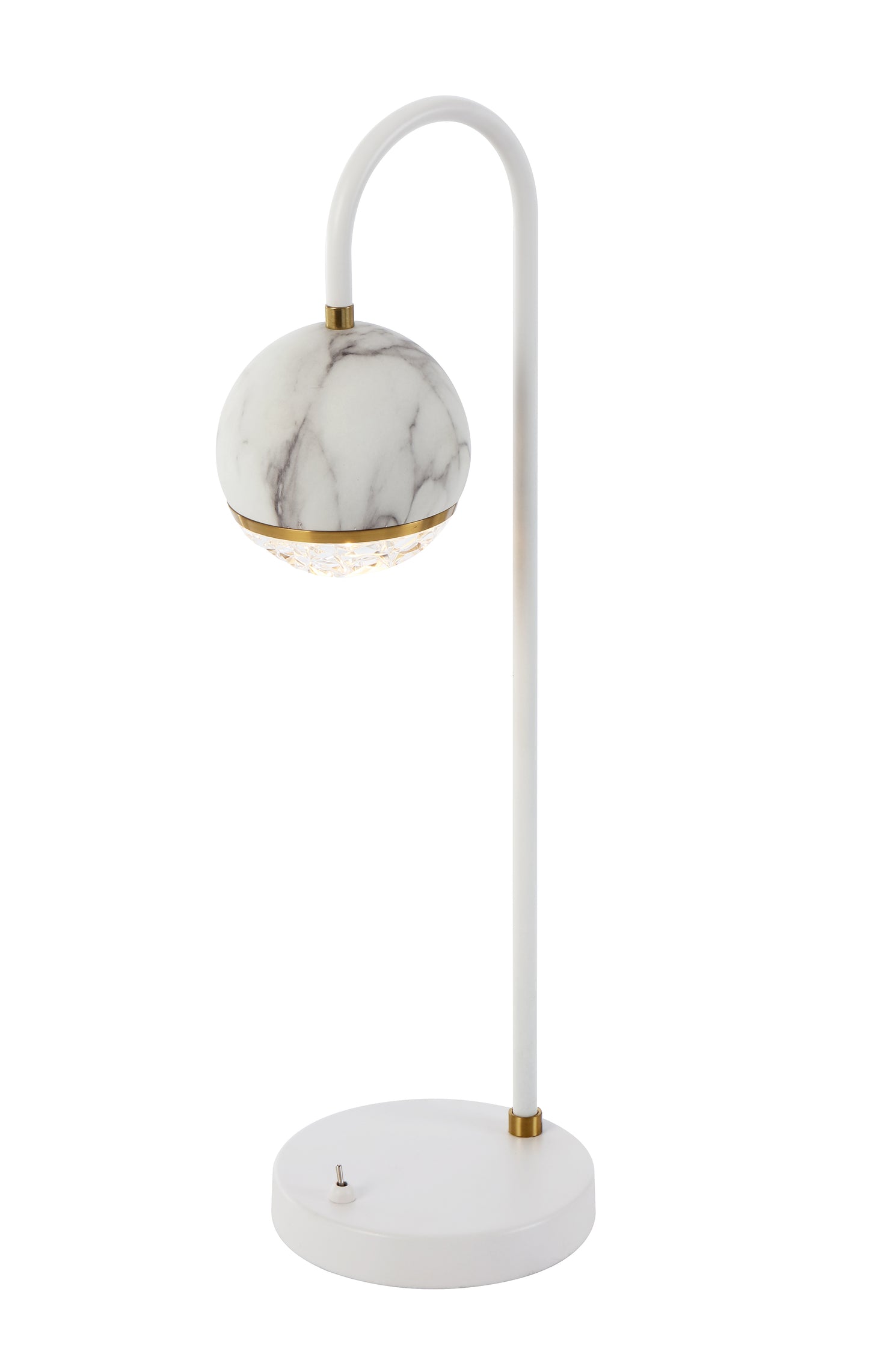 TFS TABLE LAMP 6wG9 D:xxx H:xxx WHITE MATT/WHITE MARBLE LOOK
