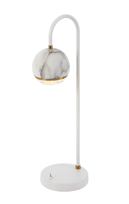 TFS TABLE LAMP 6wG9 D:xxx H:xxx WHITE MATT/WHITE MARBLE LOOK