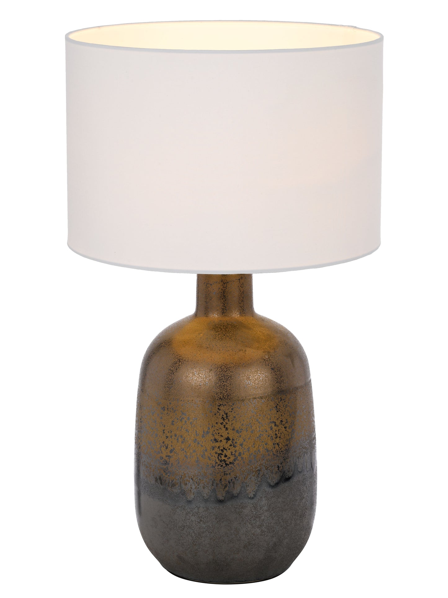 TFS CERAMIC TABLE LAMP 25wE27max D:300 H:535 line switch RUSTIC / WHITE