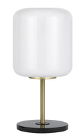 TFS TABLE LAMP 25wE27max H:420 D:210 BRASS MATT/BLACK MARBLE/OPAL