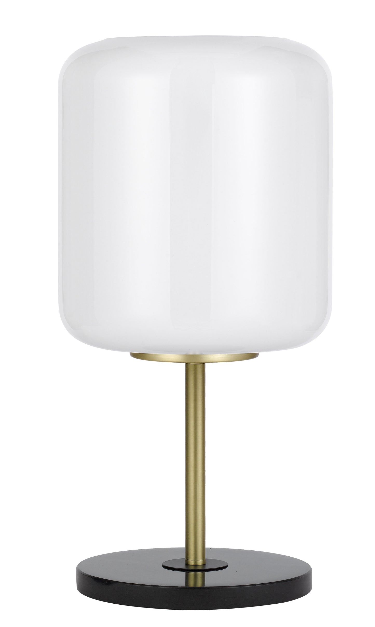 TFS TABLE LAMP 25wE27max H:420 D:210 BRASS MATT/BLACK MARBLE/OPAL