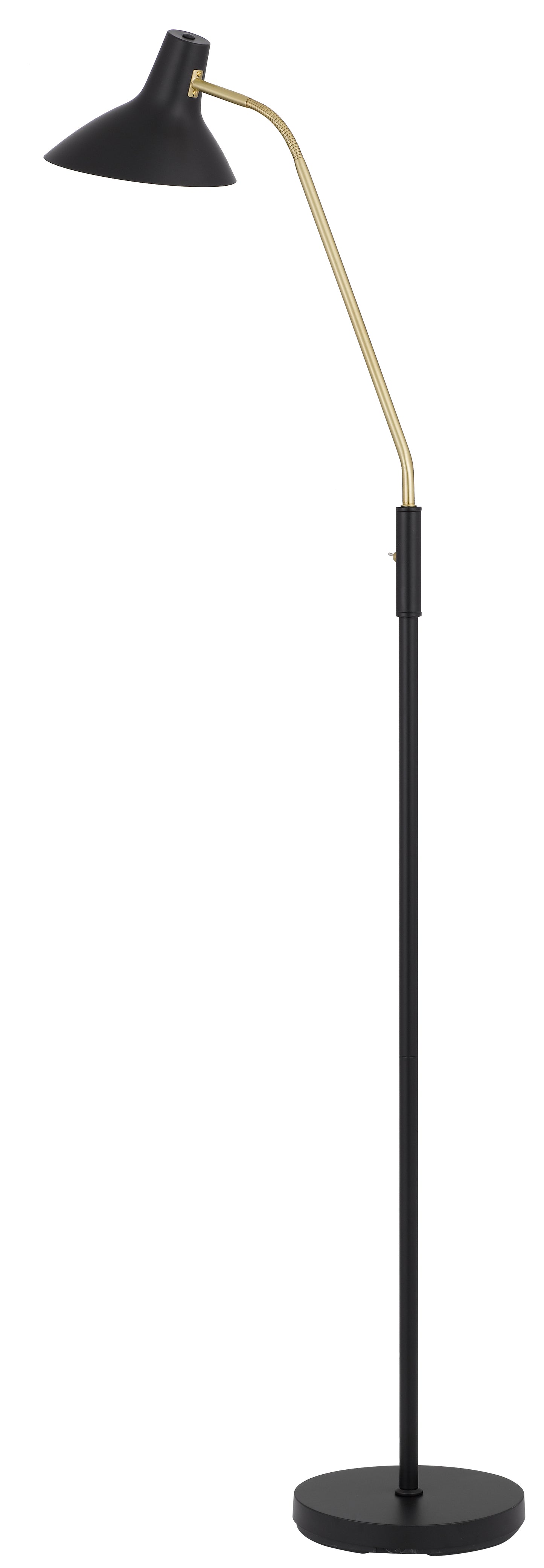 TFS FLOOR LAMP 25wE27max H:1580 D:230 BLACK/ BRASS MATT/BLACK ROCKET SWITCH