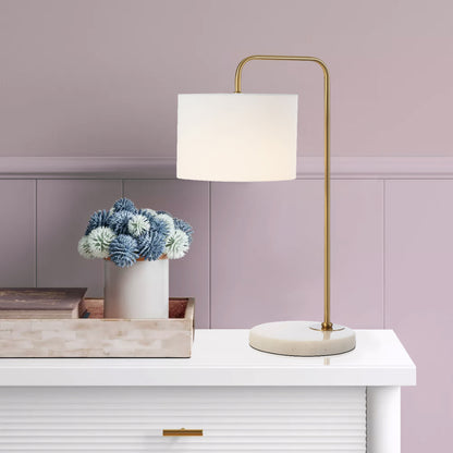TFS TABLE LAMP 25wE27max D:200 H:490 cab:2.0m line switch WHITE/GOLD