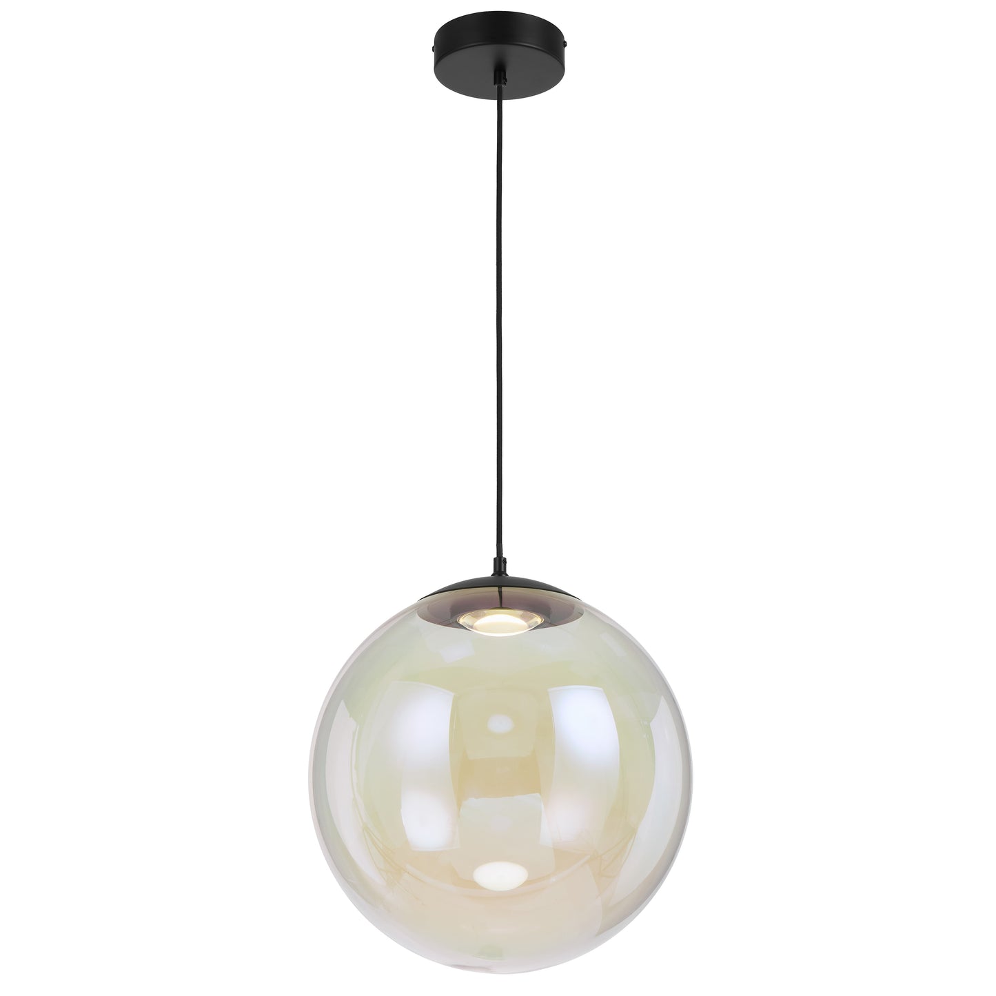 TFS 40 PENDANT 15wLED 3000K DIM D400 H435 780Lm cab 2M BLACK MATT/ RAINBOW