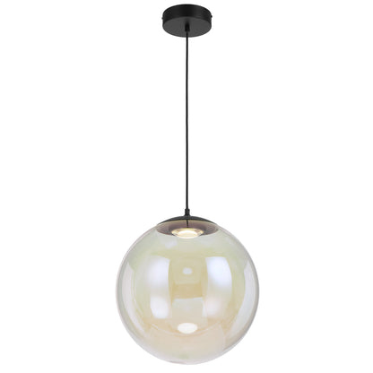 TFS 40 PENDANT 15wLED 3000K DIM D400 H435 780Lm cab 2M BLACK MATT/ RAINBOW