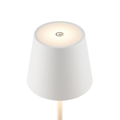 TFS RECHARGEABLE TABLE LAMP 3wLED D108 H380 IP54 1.5M 3000 K 300LM 2X2000mah WHITE SAND