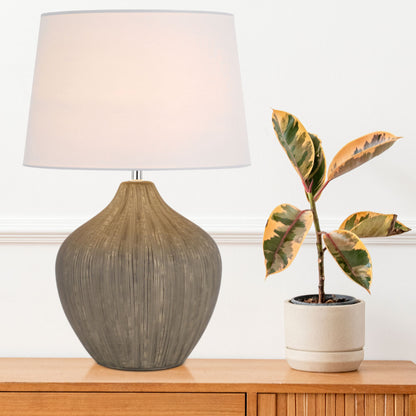 Calais TFS CERAMIC TABLE LAMP 25wE27max D:320 H:480 BRONZE / WHITE