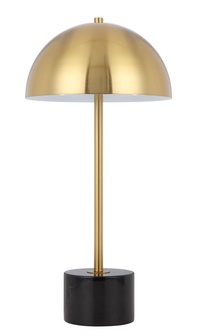 TFS TABLE LAMP 2x25wE27max D:250 H:500 inline switch BLACK MARBLE/ANT GOLD