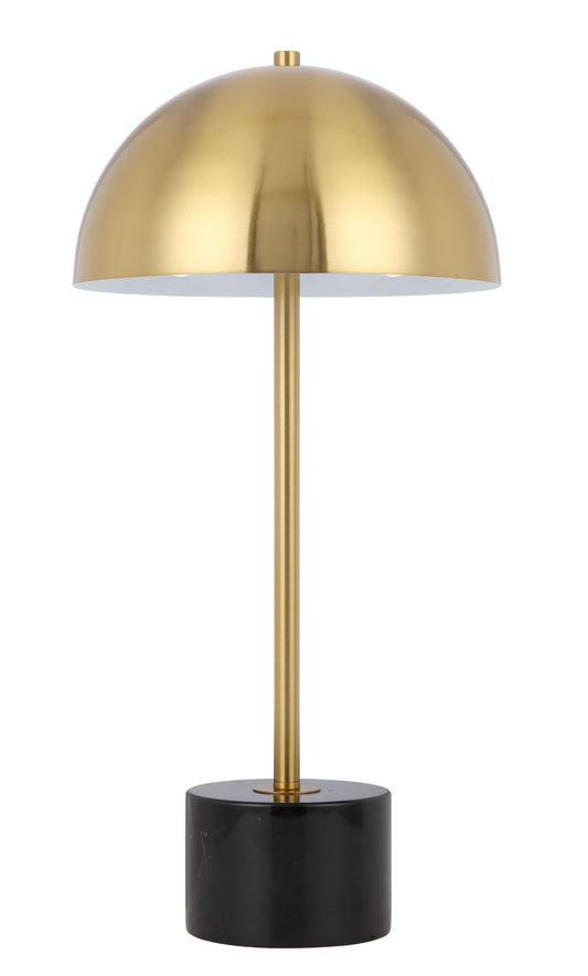 TFS TABLE LAMP 2x25wE27max D:250 H:500 inline switch BLACK MARBLE/ANT GOLD