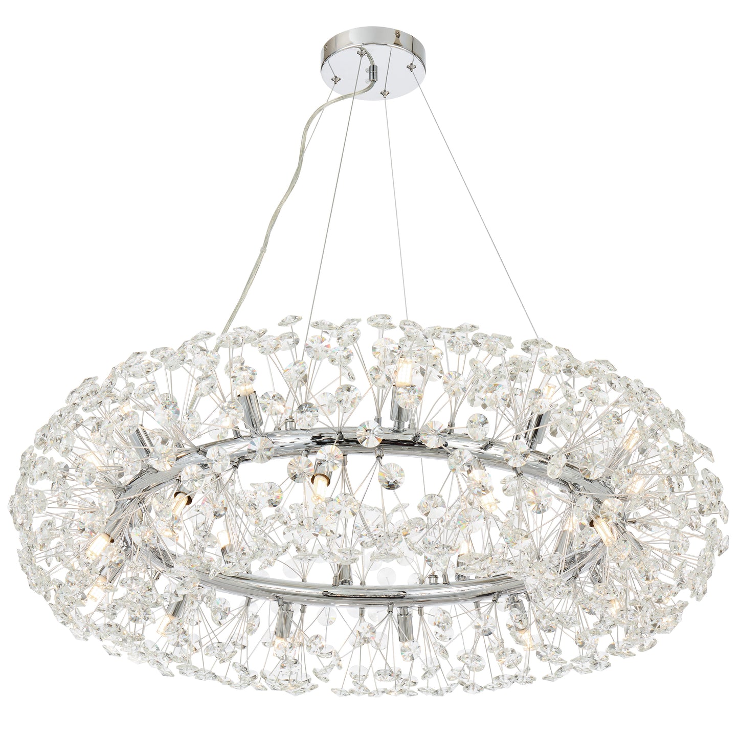 Faro TFS 24LT PENDANT 24x6wG9max D:900 H:350 CRY H13 CRYS H130 CAB 2M CHROME/ CLEAR