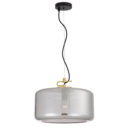 TFS LARGE PENDANT 25wE27max D:400 H:200 cab:2m BRASS MATT/SMOKE