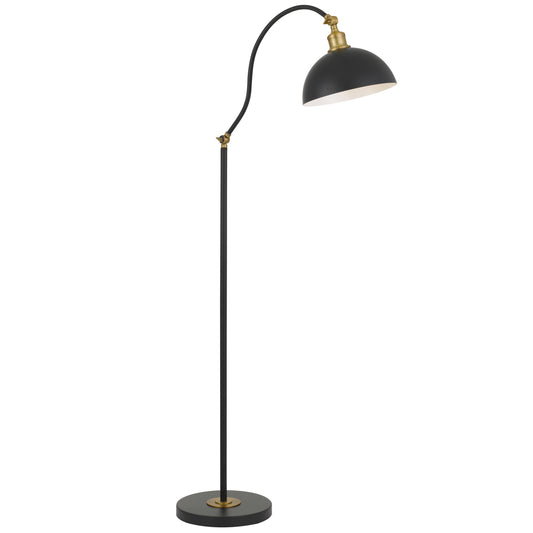 TFS FLOOR LAMP 25wE27max L375 W280 H:1550 SHADE D:250 H:215 BLACK SATIN/ BRASS