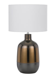 TFS CERAMIC TABLE LAMP 25wE27max D:300 H:535 line switch BRONZE / WHITE